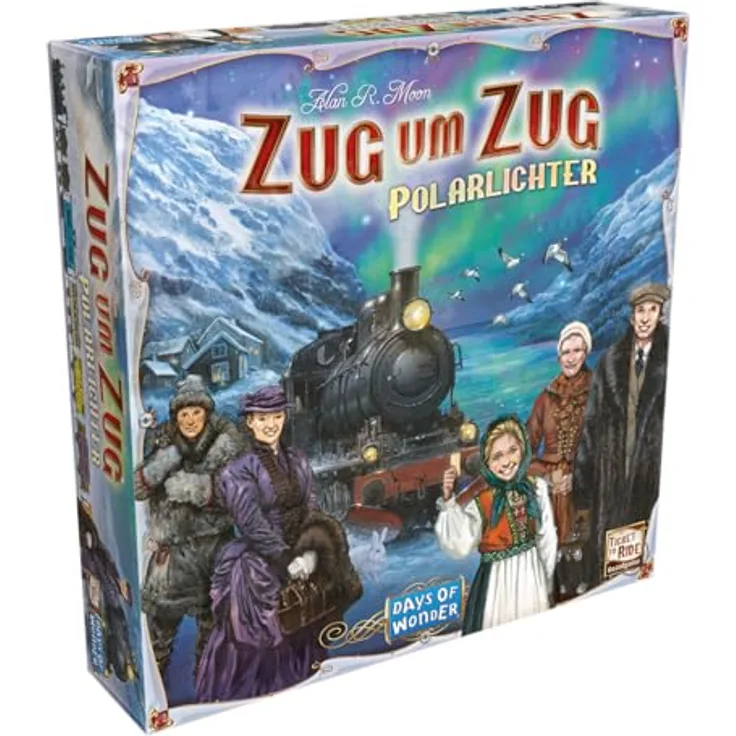 Days of Wonder Zug um Zug: Polarlichter, Familienspiel für 2-5 Spieler, ab 8 Jahren, 30-60 Minuten Spielzeit, Deutsch