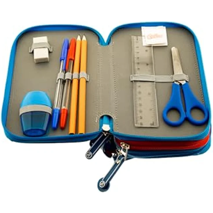 MARVEL Federmäppchen Kinder-Etui Avengers, 3 Fächer mit 18 Bunt- und Filzstiften, Spiderman Design – Bild 4