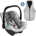 ABC Design Babyschale Tulip (Autositz Gruppe 0+ / i-Size) inkl. Neugeborenenfußsack - Pearl, mit Seitenaufprallschutz, wachsendem Gurtsystem und Sonnenverdeck