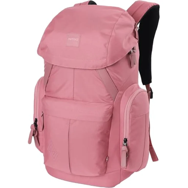 Nitro Daypacker Two Rucksack, Retro-Design mit gepolstertem 15" Laptopfach und ergonomischen Schulterstraps, Schwarz – Bild 1