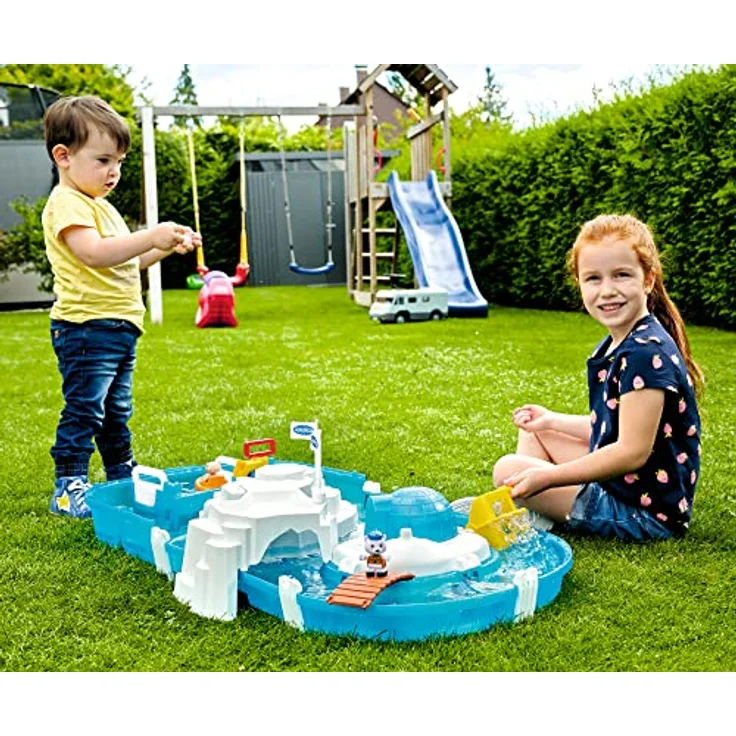 Aquaplay 'Waterplay Polar' Wasserstraße, 106 cm x 65 cm x 25 cm, inkl. 1 Containerboot, 2 Spielfiguren – Bild 16