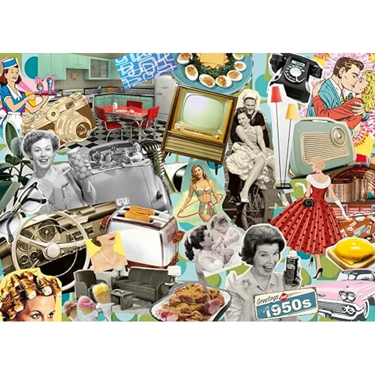 Ravensburger Puzzle 12000618 - Die 50er Jahre - 1000 Teile Puzzle für Erwachsene und Kinder ab 14 Jahren – Bild 1