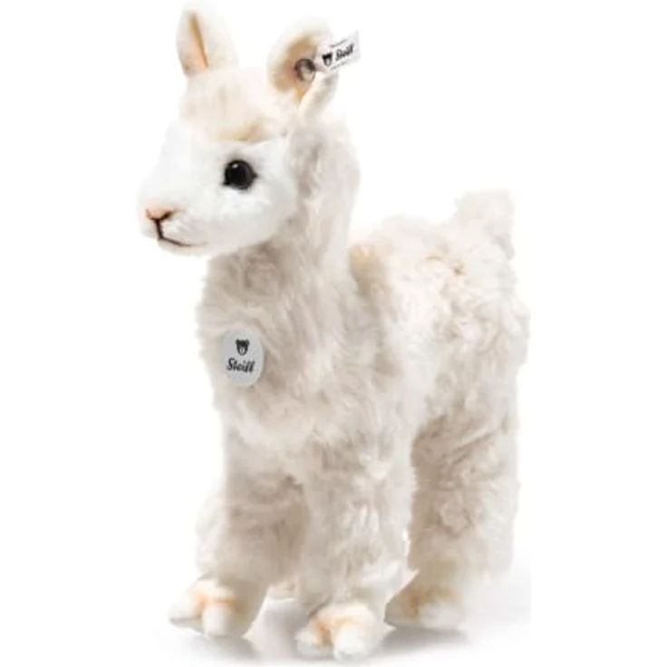 Steiff Kuscheltier Cosy Alpaka, 18 cm stehend, weiß, besonders kuschelweich mit „Knopf im Ohr“ – Bild 1