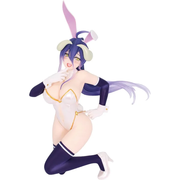 System Service Overlord One-Seventh Carat PVC Statue 1/7 Albedo Bunny White Ver. 19 cm, detailgetreue Figur mit dunklen Flügeln und stabiler Basis