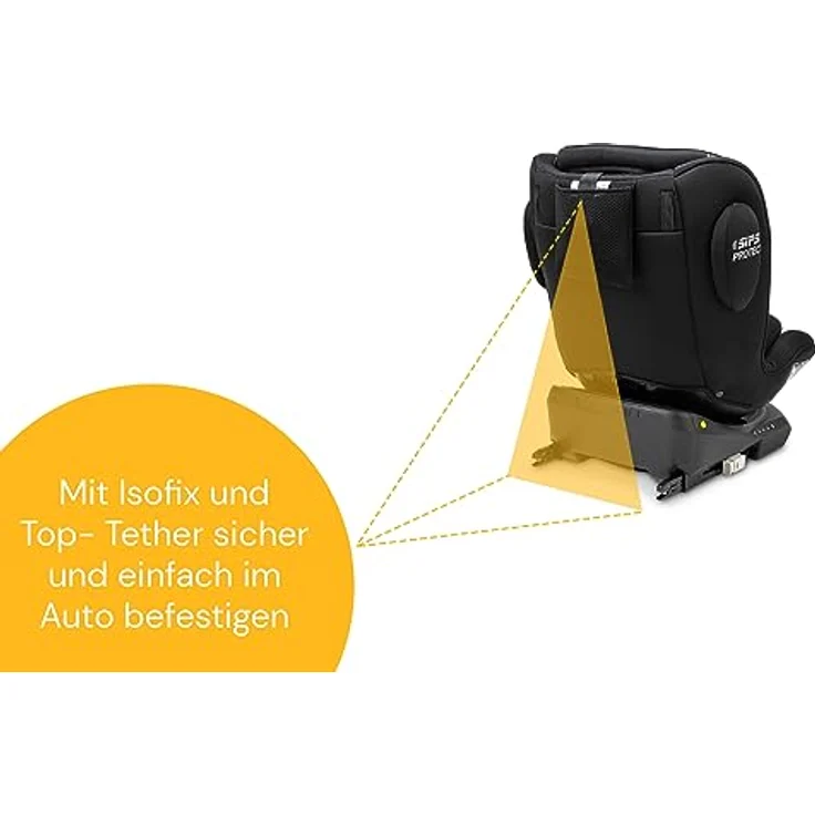 Osann Reboarder-Kindersitz Swift360 S i-Size 360° drehbar, ab 15 Monate - 12 Jahre, All Black, mit Isofix-Basis & Top-Tether – Bild 8