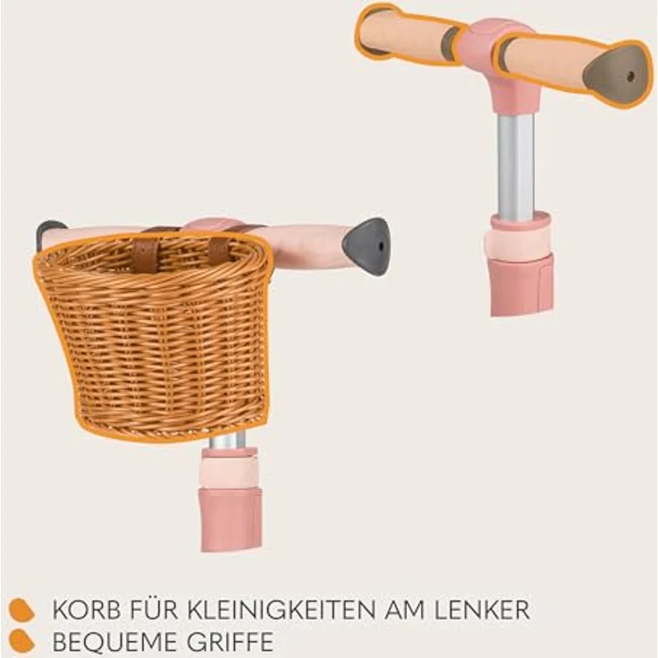 Lionelo Franky 2-in-1 Kinder-Balance-Roller, höhenverstellbar, LED-Räder, rutschfestes Trittbrett, Korb – Bild 5