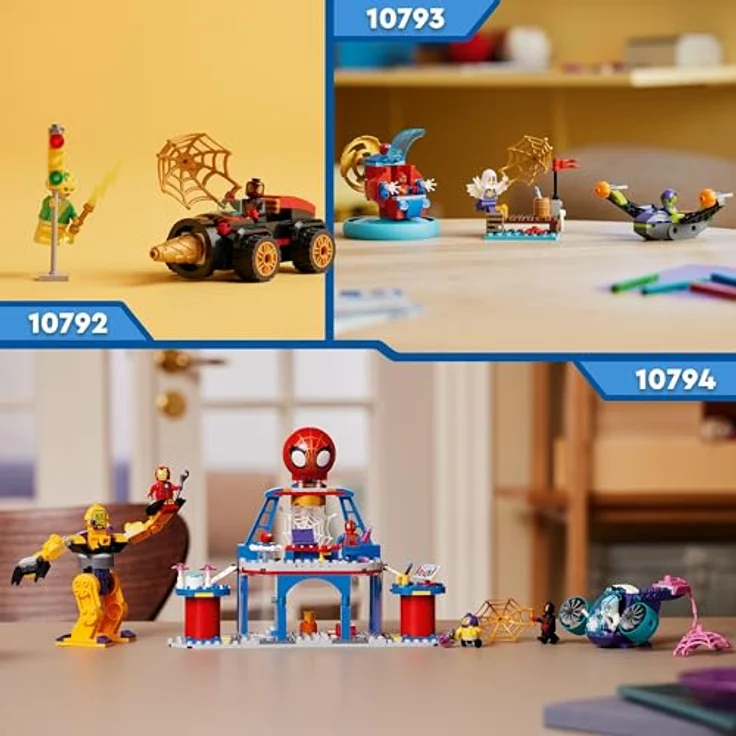 LEGO Marvel Spidey und Seine Super-Freunde Spideys Bohrfahrzeug Spielzeug mit Spider-Mans Auto und 2 Figuren für Kinder ab 4 Jahren, basiert auf der TV-Serie, Geschenk für Jungs und Mädchen 10792, Baubares Auto-Spielzeug mit Bohrer, Miles „Spin“ Morales und Electro, LEGO 4+ Set – Bild 5