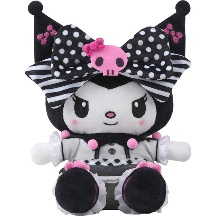 Sanrio Pink Black Party Series Kuromi XL Plüschfigur, 35 cm, schwarz-pink