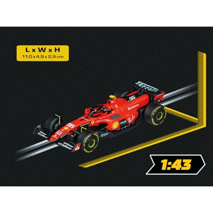 Carrera Ferrari SF-23 C. Sainz No.55, 1:43 Slotcar | Kompatibel mit GO!!! Systemen, detailgetreu gestaltet – Bild 3