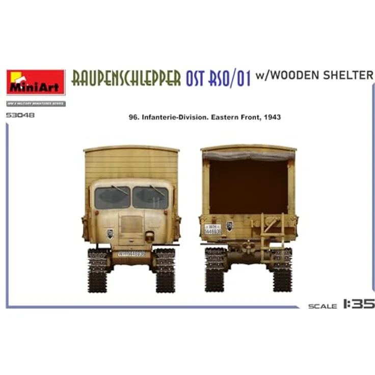 MiniArt 53048 RSO/01, Modellfahrzeug 1:35 mit Holzfahrerhaus und geätzten Messingteilen – Bild 9