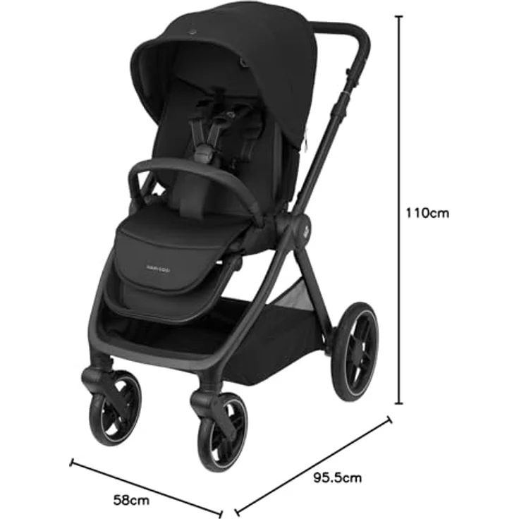 Maxi-Cosi Oxford Plus, 2-in-1 Kinderwagen mit Babywanne für Neugeborene, geeignet von 0–4 Jahren, ergonomischer Sitz und geräumige Liegefläche – Bild 10