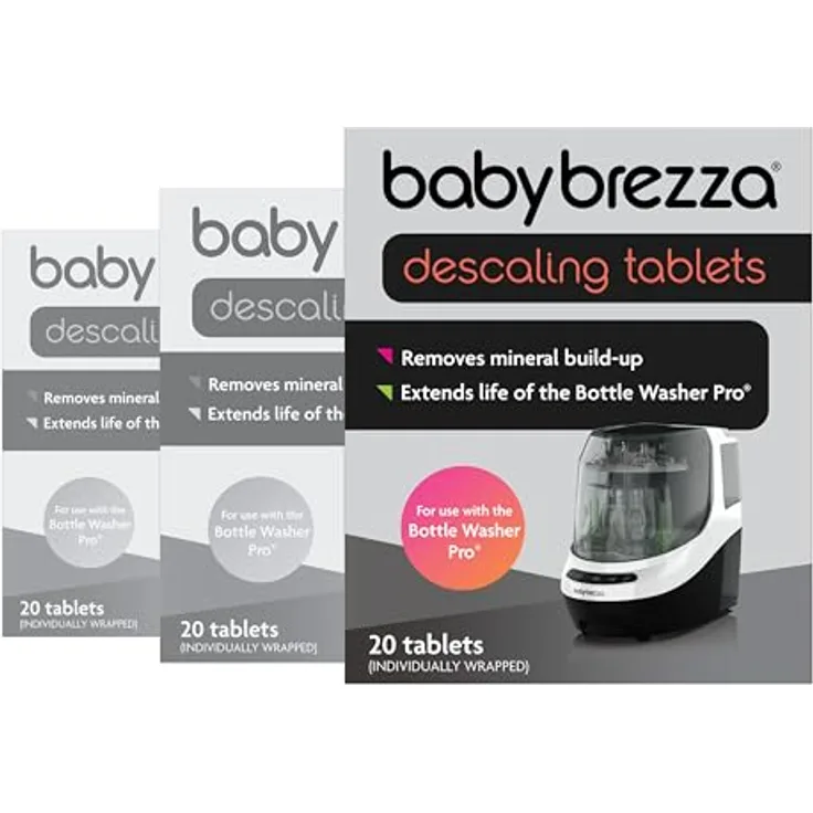 Baby Brezza Bottle Washer Pro, Entkalkungstabletten Vorteils-Set für hygienische Reinigung, 60 Stück