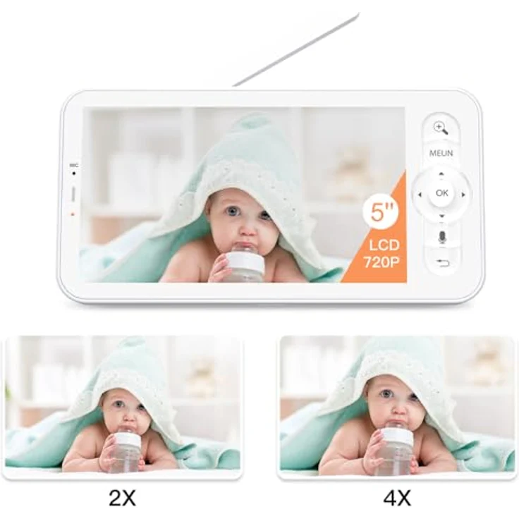 ARENTI Baby Monitor: 1080P Kamera, 5’’ Screen, Nachtsicht, PTZ, EIN-Touch-Anruf, VOX, Gefahrenzonen, Bewegungserkennung, Musik - Ideal für Babypflege – Bild 4
