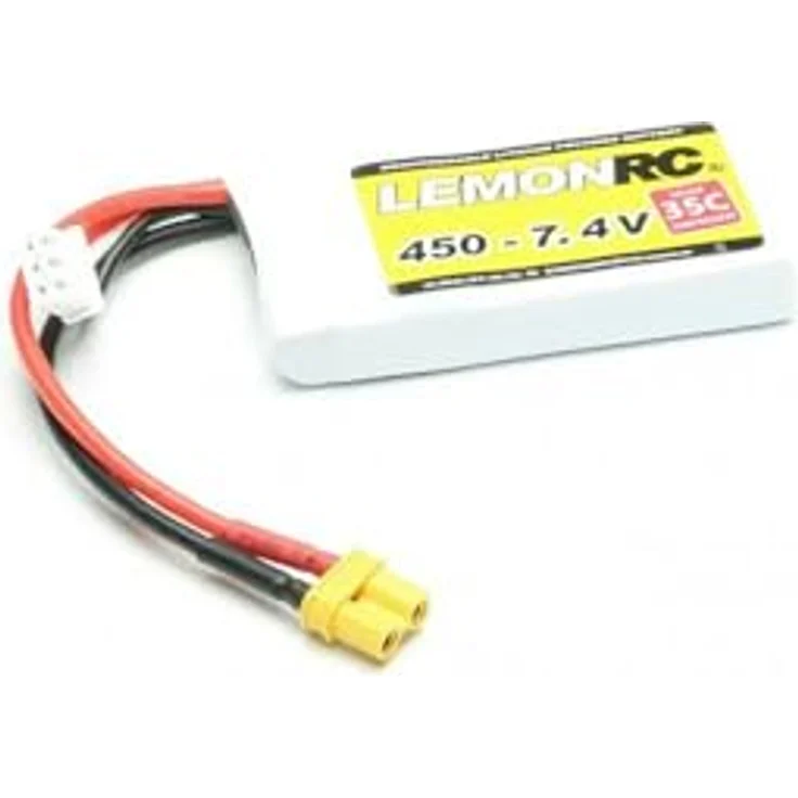 LemonRC Modellbau-Akkupack (LiPo) 7.4 V 450 mAh, 2 Zellen, 35 C Softcase XT30