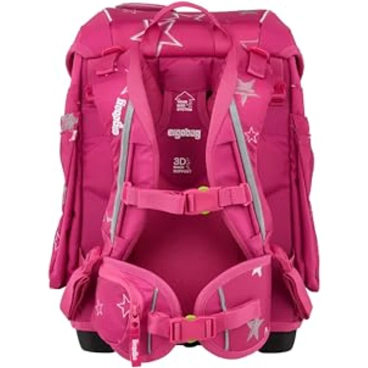 ergobag cubo Set, ergonomischer Schulranzen 5-teilig für 1. Klasse, standfest, mit Individualisierungsmöglichkeiten, gefertigt aus 27,7 recycelten PET-Flaschen – Bild 5
