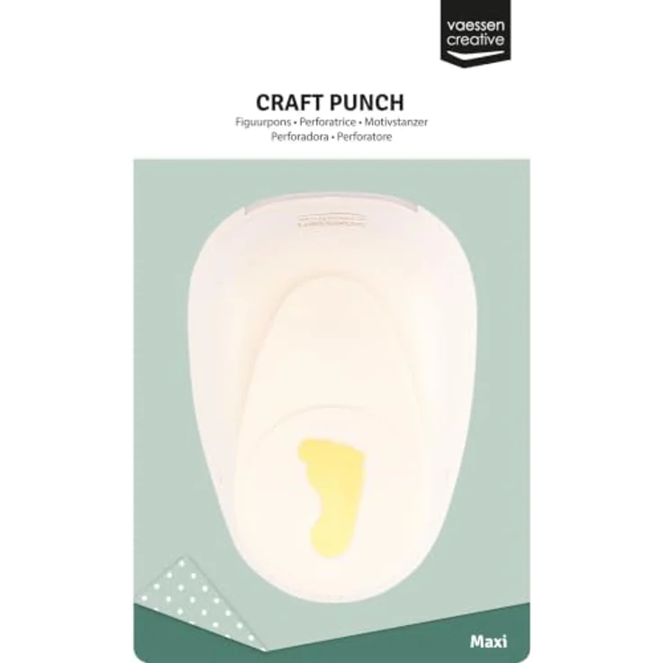 Vaessen Creative Motivstanzer Fuß, 3.5 x 2.1 cm, für Bastel-, Ton-, Scrapbook- und Decoupagepapier – Bild 4