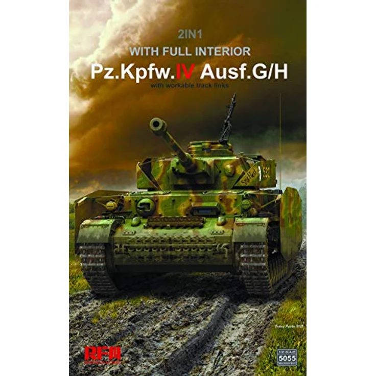 Rye Field Model Pz.kpfw.IV Ausf.G/H 2in1, Modellfahrzeug mit vollem Innenraum und detaillierter Nachbildung des Zweiten Weltkriegs – Bild 1