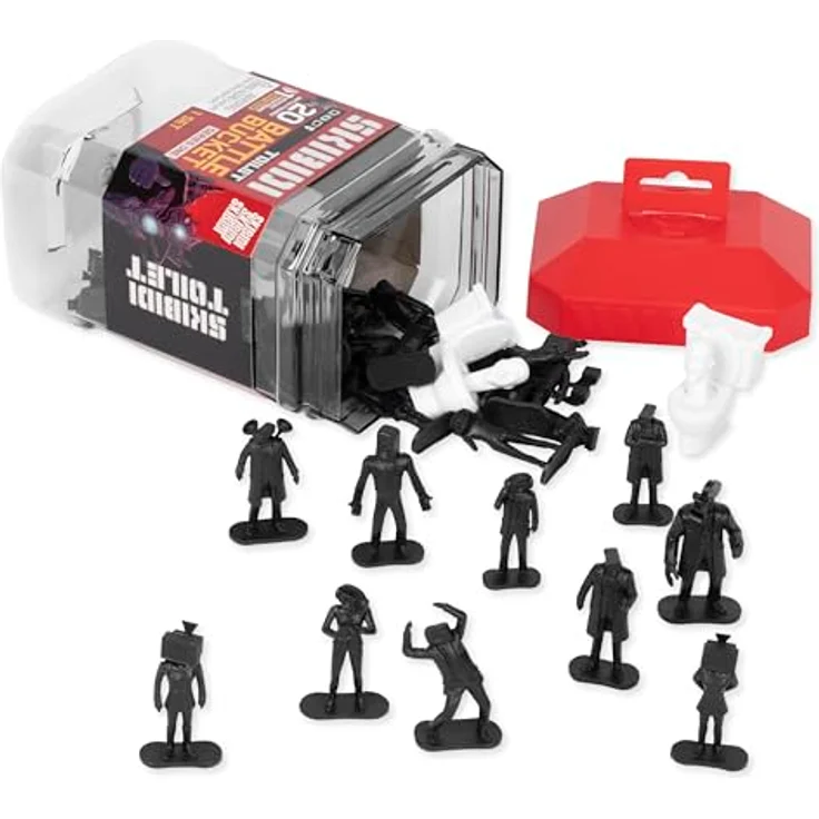 Skibidi Toilet Battle Bucket, Sammelfigur Set, offiziell lizenziertes Toilet Merch – Bild 6