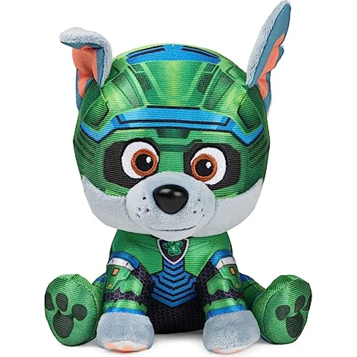 GUND PAW Patrol Der Mighty Kinofilm Rocky, 15 cm - original Plüschtier zum Kinofilm 2023, zum Nachspielen der Lieblingsszenen und treuer Begleiter, Spielzeug für Kinder ab 1 Jahr – Bild 1