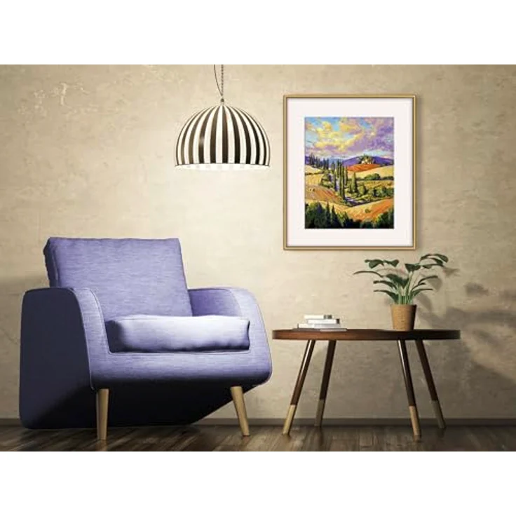 Schipper Malen nach Zahlen Meisterklasse Premium - Zypressenallee, 40 x 50 cm mit Leinenstruktur, Made in Germany – Bild 5