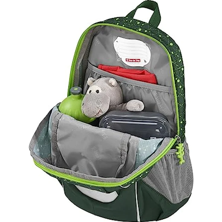 Step by Step Rucksack-Set KIGA Maxi „Dino Nilo“, Ergonomischer Mini-Rucksack mit separatem Innenfach, ab 3 Jahren, 10 l, grün – Bild 5