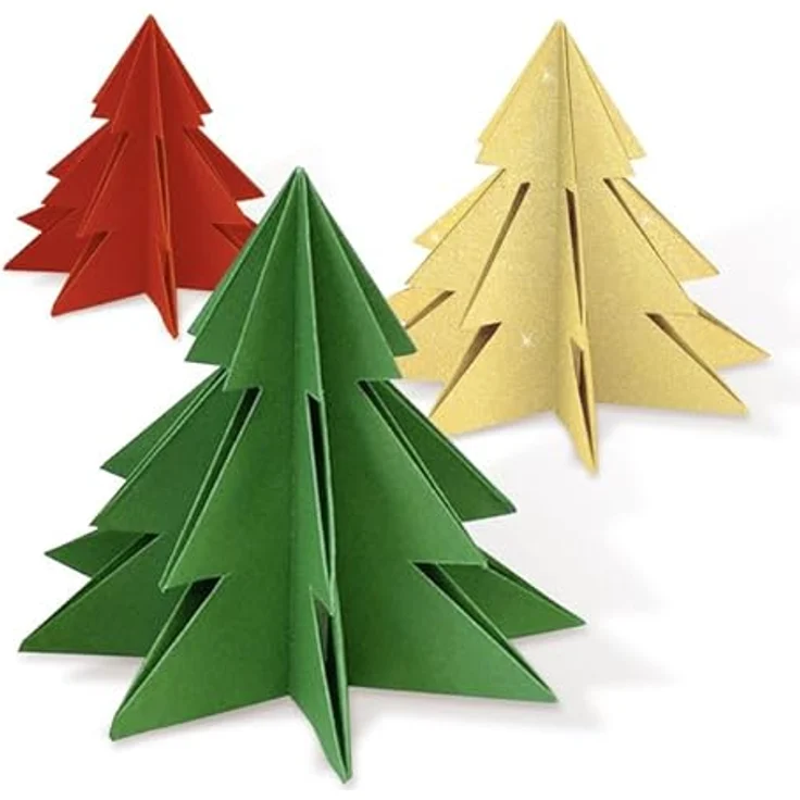 Ursus 3236199 Faltblätter Weihnachten, 100 Blatt Tonzeichenpapier 130 g/qm, durchgefärbt, 6 Farben, ca. 14 x 14 cm, hohe Farbbrillanz und Lichtbeständigkeit – Bild 4