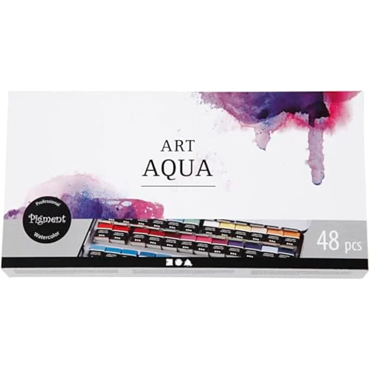 Creativ Company Pigment Art Proff Aquarellpfannen, Standardfarben, 48 Farben in ½-Pfanne, Einheitsgröße 10x20mm – Bild 2