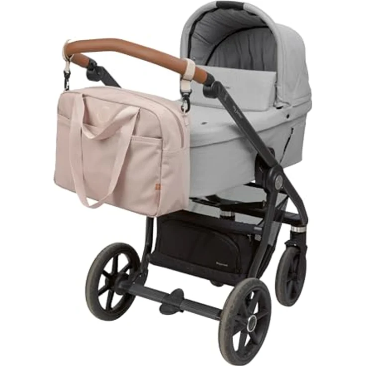 LÄSSIG GRE Everyday Bag humus, Baby Wickeltasche mit Tragegriff, Wickelunterlage, wasserabweisend, inklusive Wickelzubehör und gepolstertem Laptopfach (16 Zoll) – Bild 3