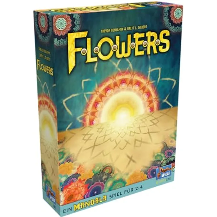 Lookout Flowers, Mandala Kartenspiel für 2-4 Spieler, inklusive Spielmatte und 90 Karten