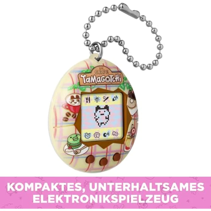 Bandai TAMAGOTCHI Interactive Digitalpet, Cafe mit originaler Programmierung, Charakterspiel und Pflegefunktionen – Bild 4