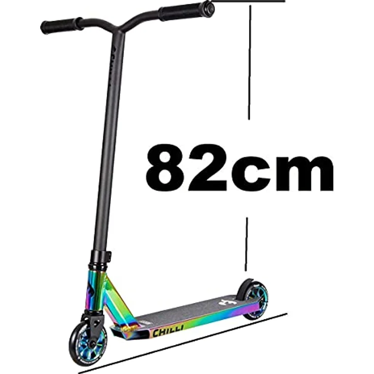 F26 Chilli Pro Base Stunt-Scooter Park-Trick-Tret-Roller + Fantic26 Griptape (Rocky Rainbow Neochrome) – Bild 2