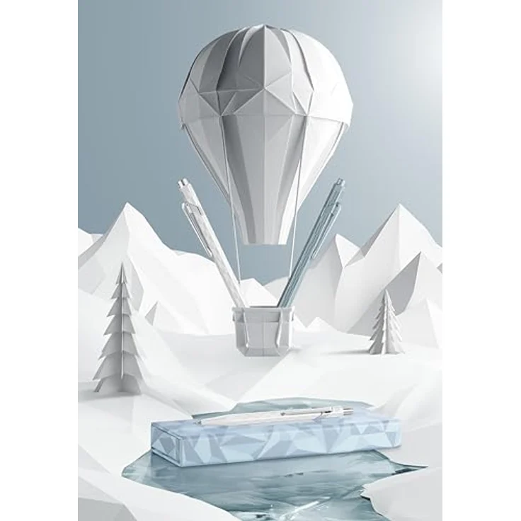 Caran d'Ache 849 Alpine Frost, Kugelschreiber in Gletscherblau mit Goliath-Mine für bis zu 600 A4-Seiten – Bild 7