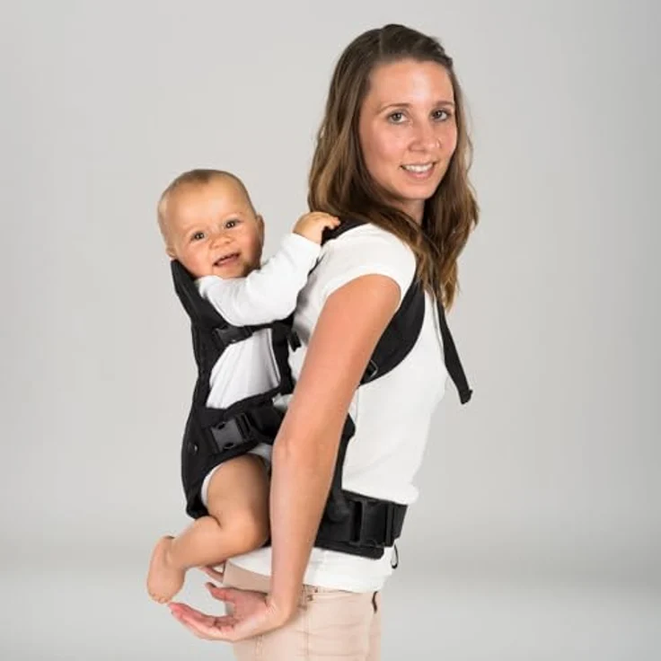 Fillikid Bauchtrage WALK, ergonomische Babytrage in beige mit 4 Tragemöglichkeiten, geeignet für 0-20 Monate bis 15 kg – Bild 8