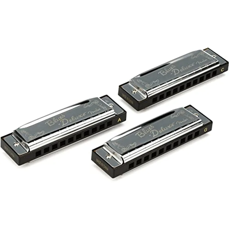 Fender© Blues Deluxe Harmonica, 3-Pack
