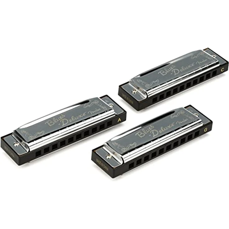 Fender© Blues Deluxe Harmonica, 3-Pack