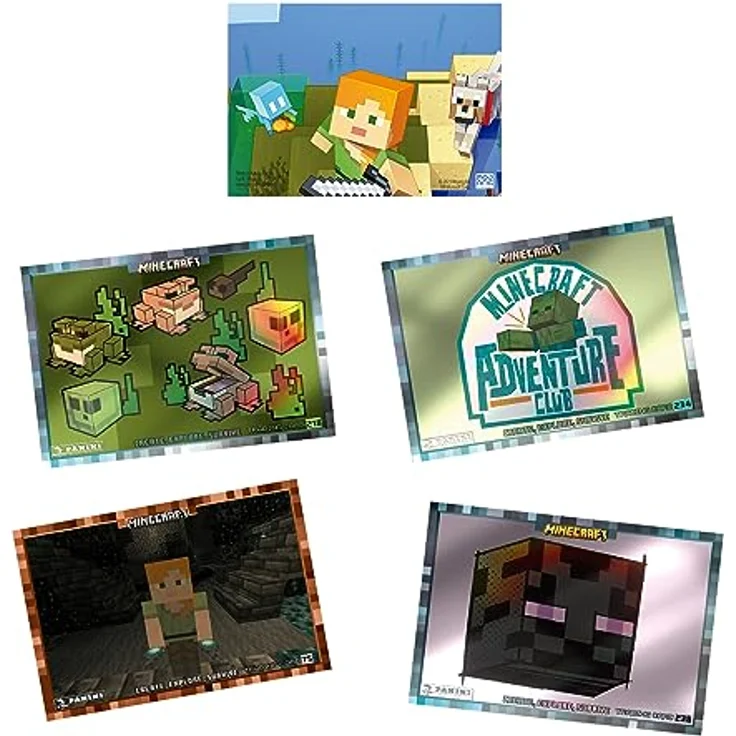 Panini Survive Minecraft Trading Cards 3 – Create, Explore, Survival, Box mit 18 Hüllen, 144 Karten, Limited Editions – Bild 3