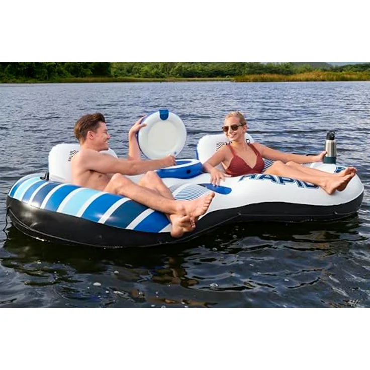 Bestway Hydro Force Rapid Rider, Doppel-Tube Schwimmring, 240cm für 2 Personen – Bild 2