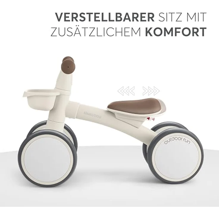 Kikka Boo Laufrad ZIPI, Baby 1 Jahr, Einstellbar, Beige – Bild 4