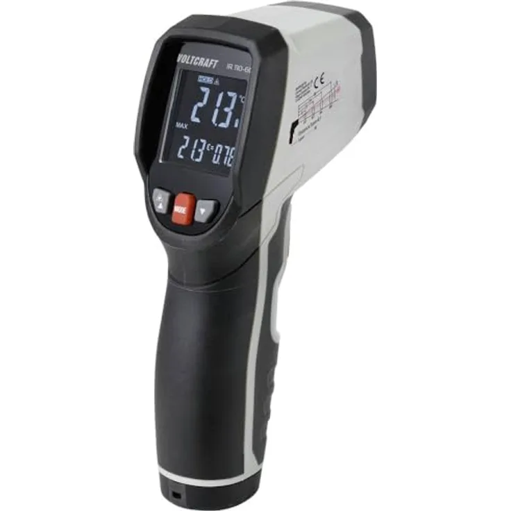 VOLTCRAFT IR 110-6C, Infrarot-Thermometer mit 0 °C bis 110 °C Messbereich und ±0.3 °C Genauigkeit