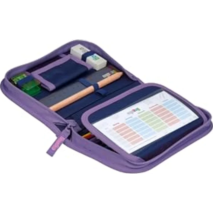 ergobag Federmäppchen (23-tlg), Schlampermäppchen mit Lyra-Buntstiften und Klarsichtfach, Zwillingsdesign passend zu ergobag Rucksäcken – Bild 3