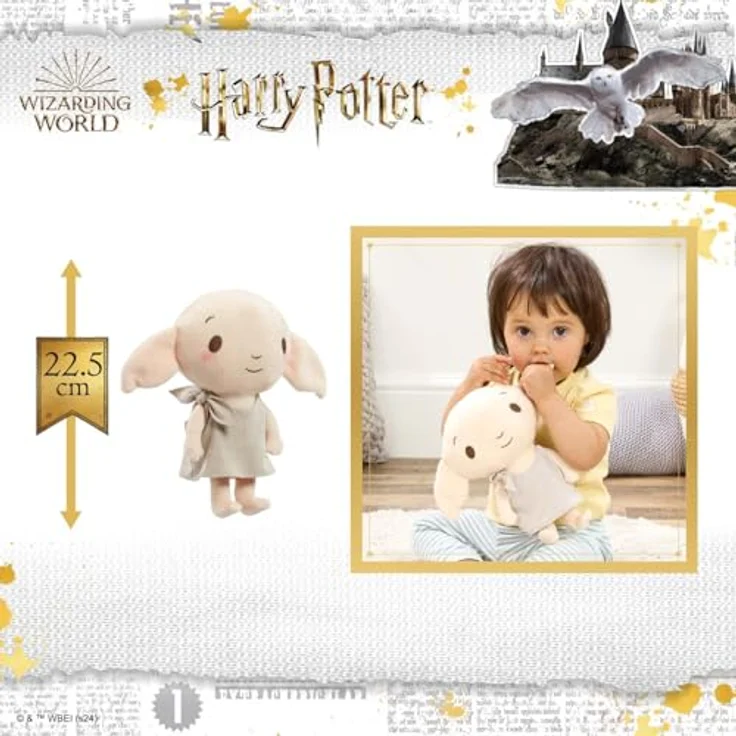 Rainbow Designs Limited Harry Potter Dobby Plüsch Elf, kleines Spielzeug für Kinder, Regenbogenfarbe – Bild 3
