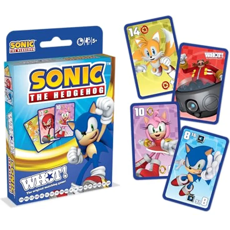 Winning Moves Sonic the Hedgehog WHOT!, Kartenspiel mit ikonischen Charakteren und speziellen Fähigkeiten, Französisch