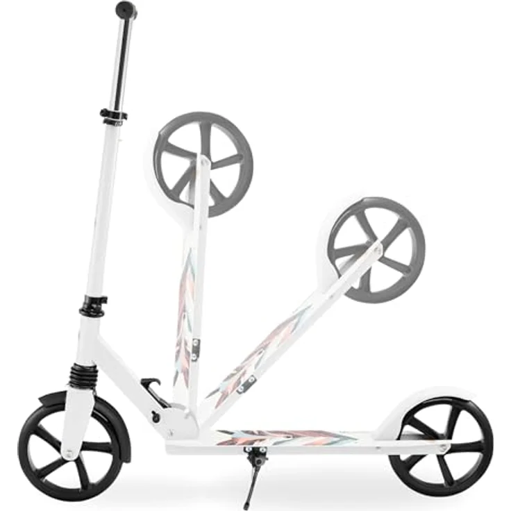 HyperMotion CITY SWIFT Winter Fox - Zweirädriger Roller für junge Erwachsene mit Stoßdämpfer - 100kg, hellgrau – Bild 5