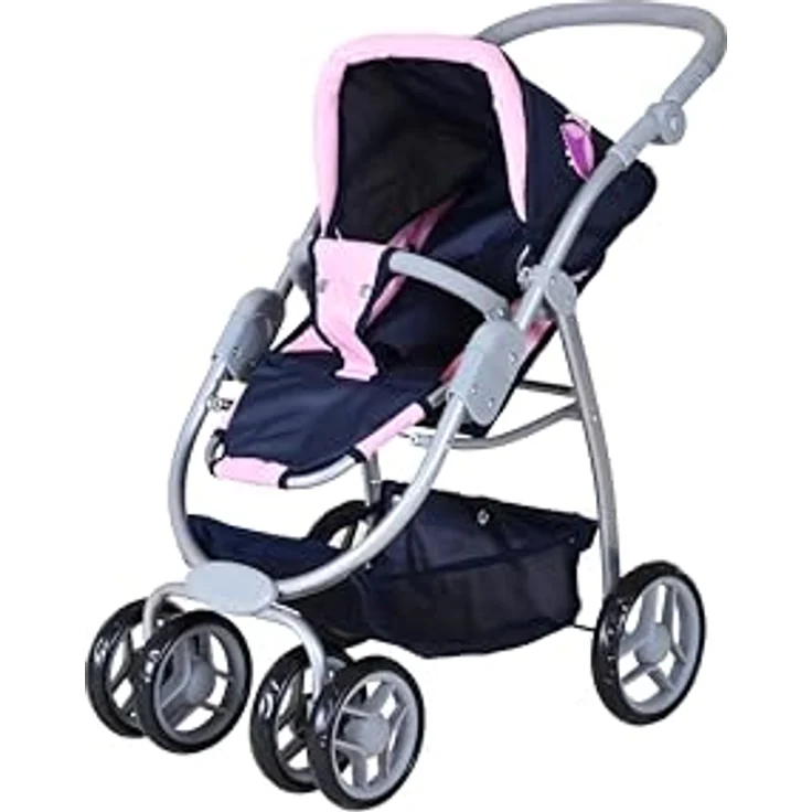 Knorrtoys® Kombi-Puppenwagen Coco, mit Baby-Wannenaufsatz und Sportsitz, höhenverstellbarer Schieber, princess blue – Bild 11