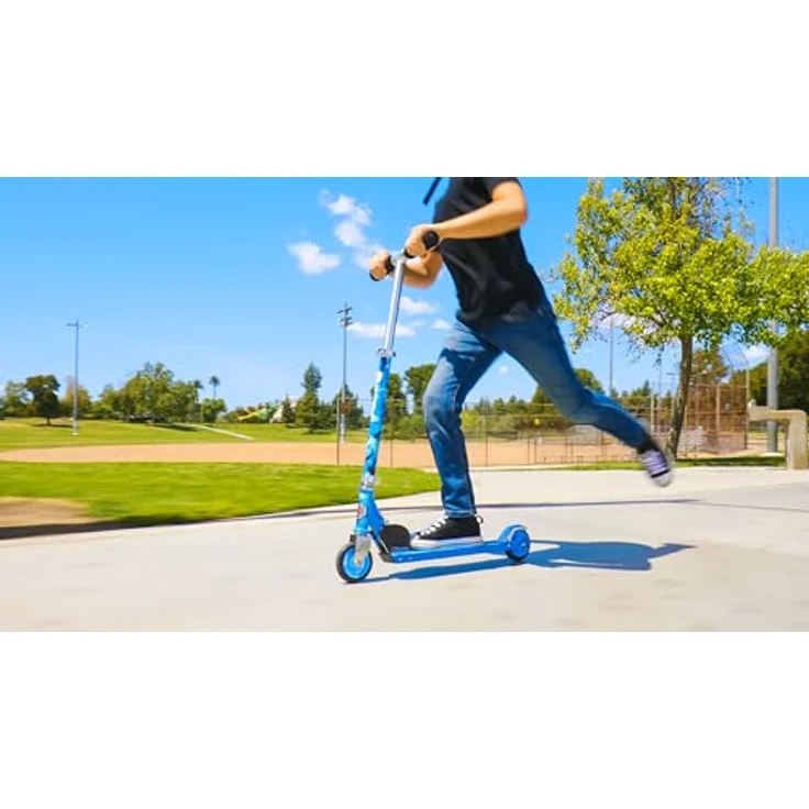 Razor A Kick Scooter, Blau, Shark Camo Sonderedition - Leichtes Design, höhenverstellbarer Lenker, Hinterradbremse – Bild 3