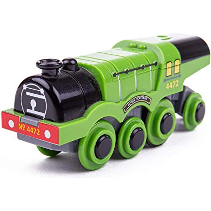 Bigjigs Flying Scotsman, batteriebetriebene Lokomotive mit authentischem Geräusch, apfelgrün – Bild 2