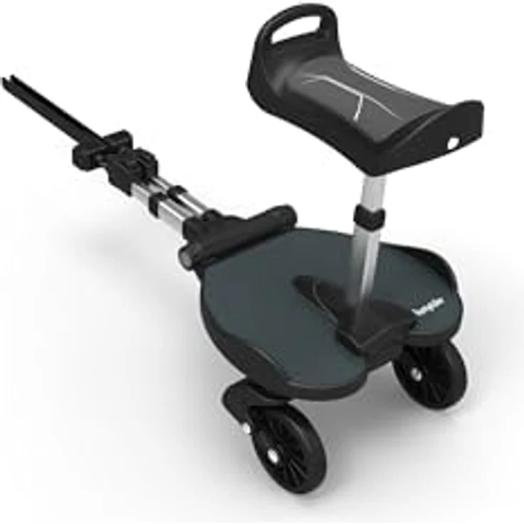 Bumprider Seat+ Buggy Board, abnehmbarer Sitz für 100% aller Kinderwagen, Schwarz, 700 g – Bild 3