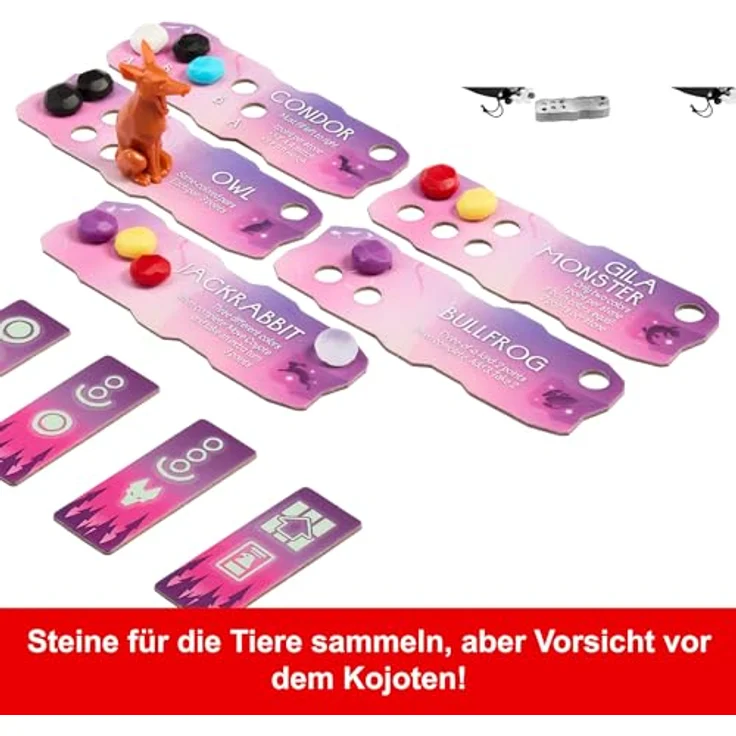 Mattel games Spirits of the Wild - The Awakening, Brettspiel für 2 Spieler mit bunten Aktionssteinen und magischen Kartenelementen – Bild 5