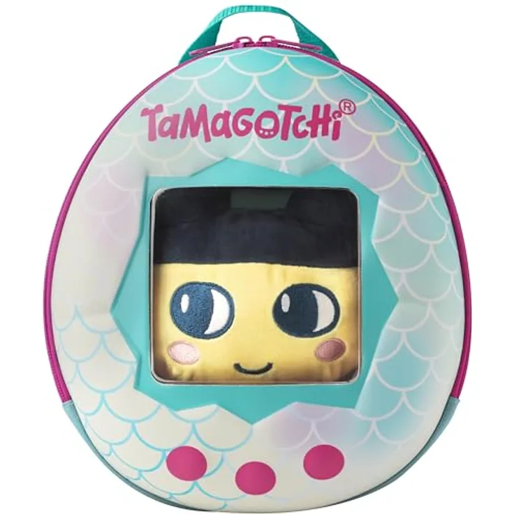 Bandai Tamagotchi-Rucksack und 3-in-1-Plüschtier, gelb, für Kinder ab 4 Jahren