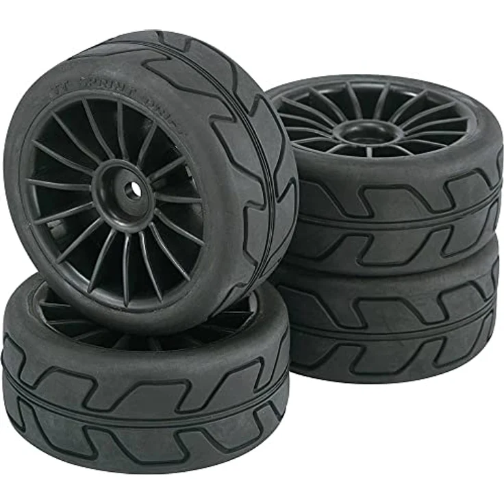 Reely 1:10 Straßenmodell Kompletträder Speed 15-Speichen Schwarz 4 St. – Bild 1